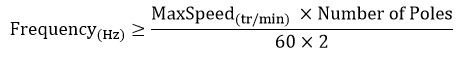 如何为高速主轴应用选择合适的电机/驱动器 - 最小频率公式 - 派克自动化EME